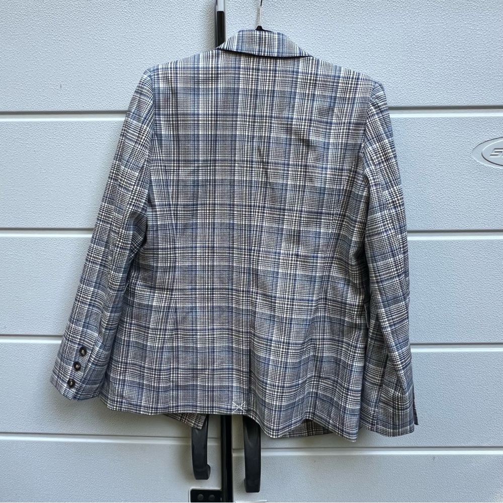Evereve Ivy Blazer Plaid NEW with Tags Small Academia Office Business Blue - Picture 8 of 10